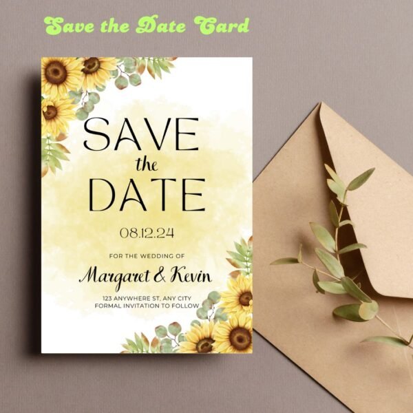 Save the date card